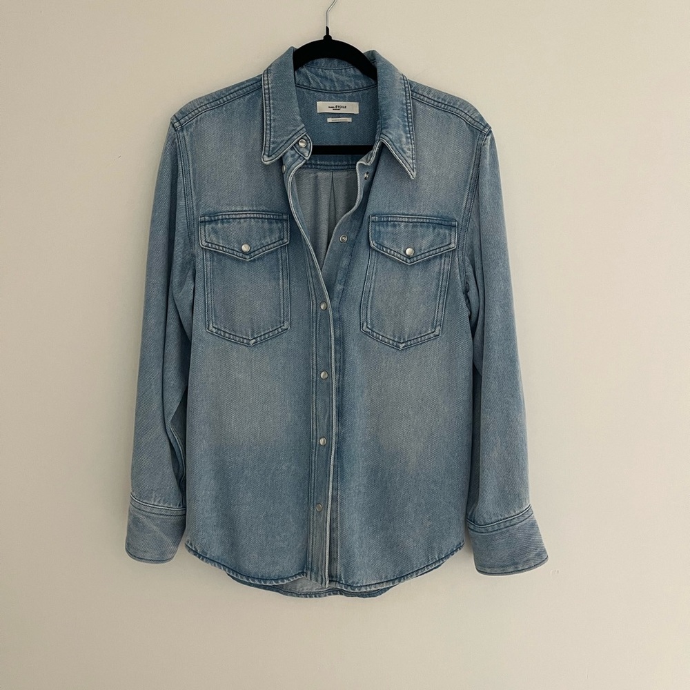 Isabel Marant Denim Shacket Tahis Shirt Jacket